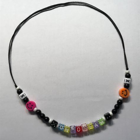 #txt #tomorrowbytogether #beads #necklace Txt Necklace, Txt Jewelry, Pop Beads, Beaded Stuff, Bead Diy, Jewellery Ideas, Beaded Accessories, Beads Necklace, Diy Beads