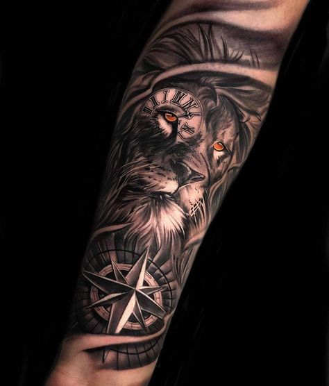 Tattoo Lower Back, Lion Forearm Tattoos, Tiger Tattoo Sleeve, Lion Tattoo Sleeves, Wolf Tattoo Sleeve, Lion Tattoos, Mens Lion Tattoo, Lion Head Tattoos, Men Tattoos Arm Sleeve