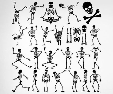 Dance Svg, Skeleton Svg, Wood File, 3d Files, Laser Cut Wood Crafts, Dancing Skeletons, Skeleton Hand, Svg Halloween, Halloween Svg