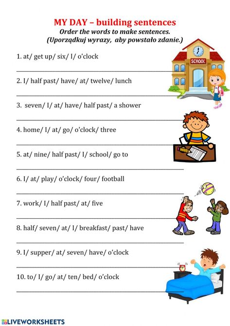 Daily activities online worksheet for Grade 3. You can do the exercises online or download the worksheet as pdf. Sentence Arrangement Worksheet, Sentences Building Activities, Sentence Worksheet For Grade 3, Re Arrange The Sentences Worksheet, Build A Sentence Activity, Sentence Building Worksheets Grade 3, Build Sentences Activities, Building Sentences Activities, Sentence Building Worksheets For Grade 2