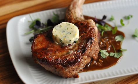 Veal Chops with Citrus-Herb Butter Recipe | D’Artagnan Veal Chop Recipes, Citrus Butter, Veal Chops, Veal Milanese, Veal Steak, Herb Butter Recipe, Veal Chop, Veal Cutlet, Veal Recipes