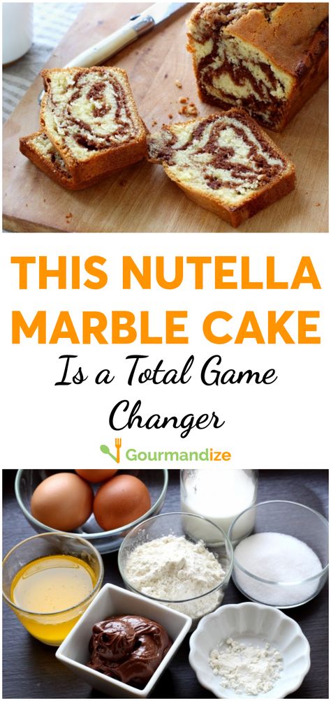 Nutella Marble Cake, Vanilla Nutella Cake, Nutella Loaf Cake, German Marble Cake Recipe, Cake With Pictures, Bread Items, Foodie Desserts, Marble Cake Recipes, Sweet Pies