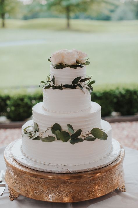 Wedding Cake with Eucalyptus Wedding Cake Designs Eucalyptus, Simple Cake With Eucalyptus, Wedding Cake Simple Eucalyptus, White Cake With Eucalyptus Leaves, Wedding Cake Eucalyptus Gold, Pastry, Wedding Cakes, Cake, Photography