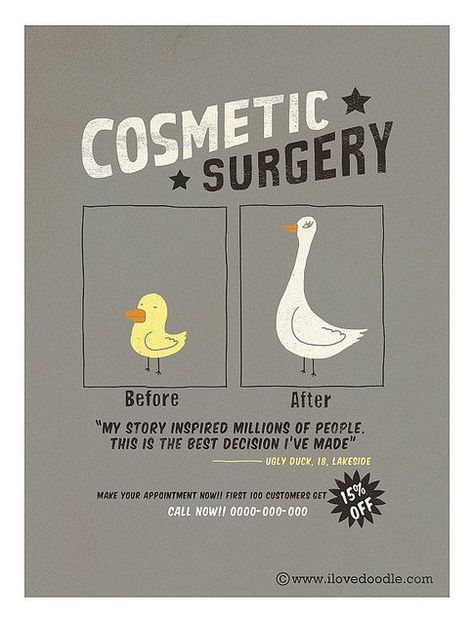 . Surgery Humor, Hump Day Humor, Childhood Stories, Natural Picture, Celebrity Plastic Surgery, Love Doodles, Ugly Duckling, Happy Drawing, Cosmetic Surgery