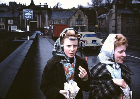 Curlers and headscarf. Yorkshire 1965 <:((((><( Sleep In Hair Rollers, Living Photography, Somerset House, Martin Parr, Northern England, Photography Exhibition, First Photograph, Hair Rollers, Documentary Photography