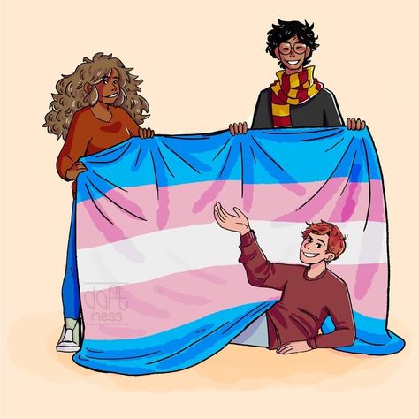 Harry Ron And Hermione, Gay Ships, Ron And Hermione, Trans Rights, Potter Art, Harry Potter Art, Lgbt Pride, Rowing, Hermione