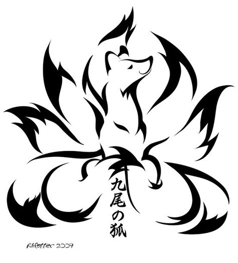 Tato Naruto, Rabe Tattoo, Tato Ikan Koi, Fox Tattoo Design, Tato Jari, Ikan Koi, Kitsune Fox, Naruto Tattoo, Nine Tailed Fox