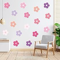 Preppy Hippie, Girl College Dorms, Room Wall Stickers, Daisy Sticker, Kids Room Wall Stickers, Hippie Aesthetic, Wall Art Kids Room, Room Decor Wall Art, Stick Art