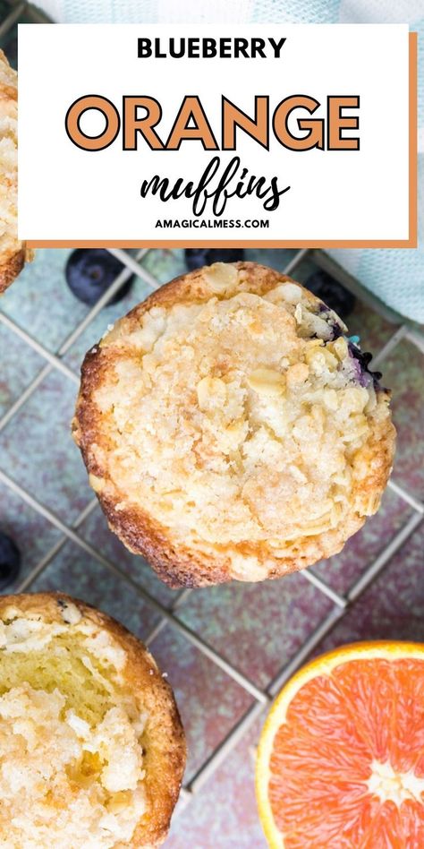 Blueberry Orange Muffins, Best Muffin Recipe, Ricotta Muffins, Orange Muffin Recipe, Blueberry Muffin Mix, Blueberry Orange, Orange Dessert, Healthy Blueberry Muffins, Blueberry Topping