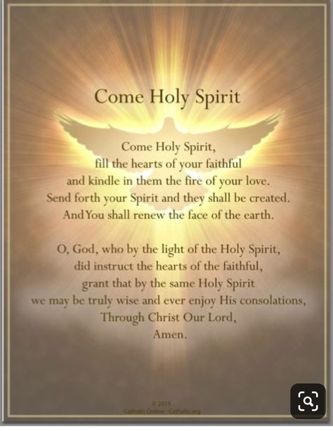 Come Holy Spirit Prayer, Prayers Before Surgery, Come Holy Spirit, Holy Spirit Prayer, Woord Van God, Holy Spirit Come, Angel Prayers, Spiritual Prayers, Miracle Prayer