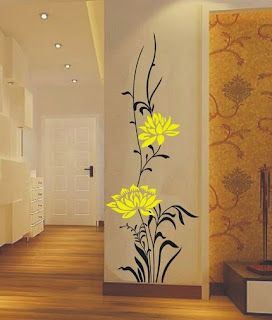 Lukisan Pokok, Simple Wall Paintings, Wall Decals Living Room, Creative Wall Painting, Wall Sticker Design, Wall Art Diy Paint, Diy Wall Painting, Room Wall Painting, Art Deco Interior Design