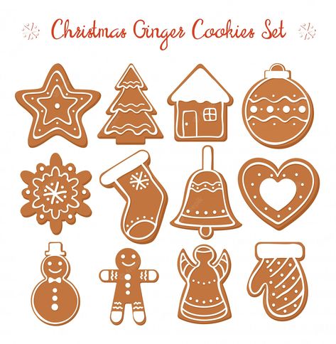 Gingerbread Cookie Illustration, Christmas Cookie Illustration, Christmas Gingerbread Cookies Decorating, Christmas Cookies Illustration, Gingerbread Illustration, Ginger Cookies Christmas, Cookie Drawing, Cookies Art, Gingerbread Cookies Decorated