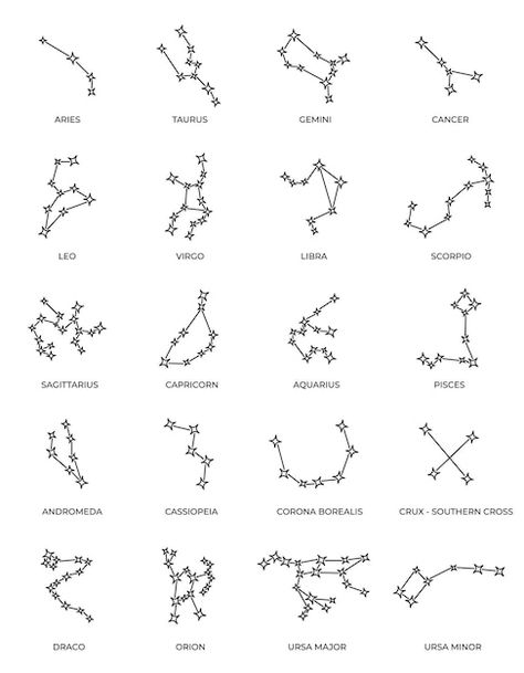 Scorpio Star Constellation, Constellation Drawing, Capricorn Constellation Tattoo, Star Constellation Tattoo, Zodiac Constellation Art, Pisces Constellation Tattoo, Aries Constellation Tattoo, Constellation Piercings, Aries Star Sign