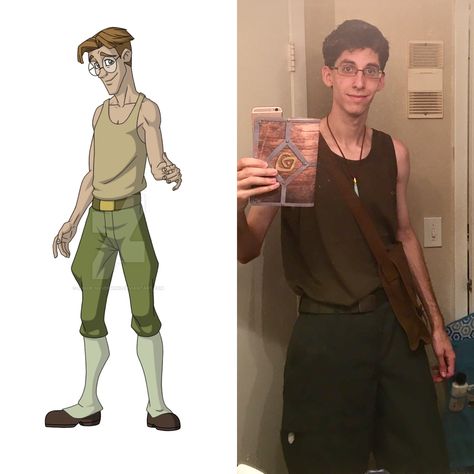 Milo Atlantis Costume, Milo Thatch Costume, Milo Thatch Outfit, Miguel Ohara Cosplay, Milo Thatch Fanart, Milo Thatcher Atlantis, Milo Thatch Aesthetic, Milo Thatch Concept Art, Milo Thatch Cosplay