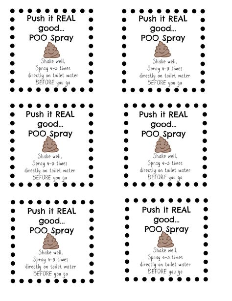 Homemade Poo-Pourri: How to make DIY No.2 spray (Printable labels included) Diy Poopourri, Poo Pourri Spray, Poop Spray, Poo Spray, Air Freshener Recipes, Wine Bottle Label Template, Labels Printables, Gag Gifts Christmas, Diy Labels