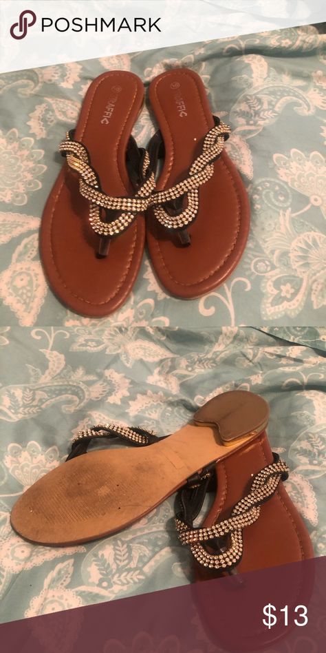 Check out this listing I just found on Poshmark: Rhinestone sandals. #shopmycloset #poshmark #shopping #style #pinitforlater #Traffic #Shoes Rhinestone Sandals, Palm Beach Sandals, Sandals Black, Black Sandals, Shoes Sandals, Size 10, Sandals, Handbags, Fashion Design