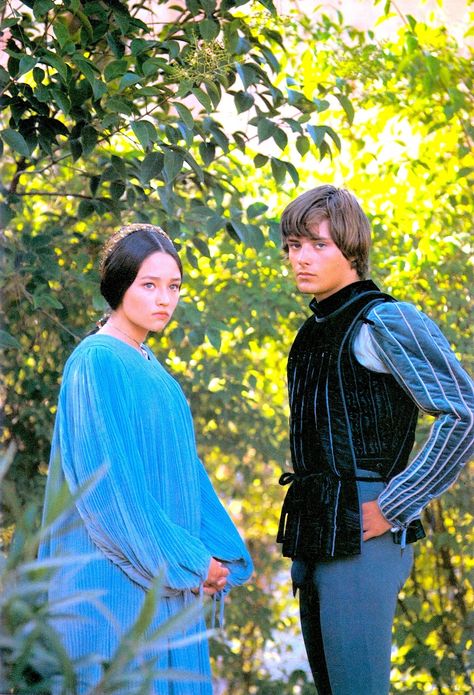 ROMEO & JULIET (1968) Dir. Franco Zeffirelli's masterpiece. Starring… Olivia Hussey And Leonard Whiting, Olivia Hussey And Leonard, Romeo And Juliet 1968, Romeo And Juliet Costumes, Film Romeo And Juliet, Zeffirelli Romeo And Juliet, Juliet 1968, 70’s Hair, Leonard Whiting