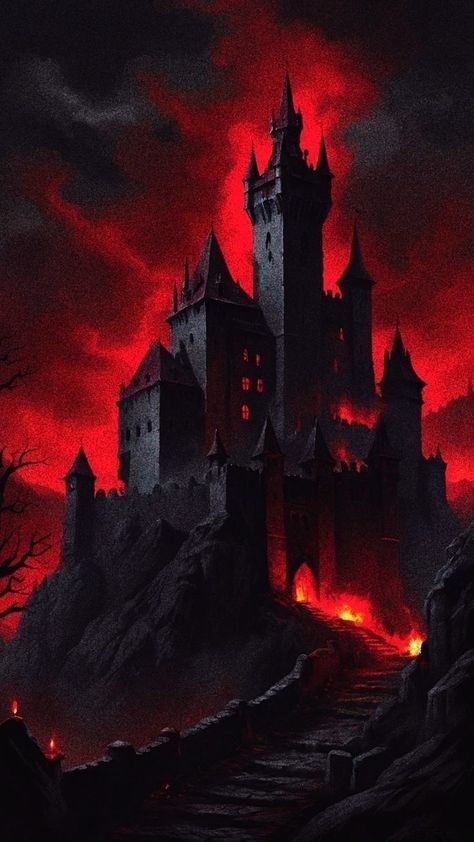 Gothic Castle Fantasy Art, Dark Fantasy Castle Art, Dark Gothic Fantasy Art, Gothic Fantasy Art Landscape, Dark Fantasy Vampire, Dark Fantasy Castle, Dark Fantasy Wallpaper, Dark Fantasy Landscape, Dark Castles