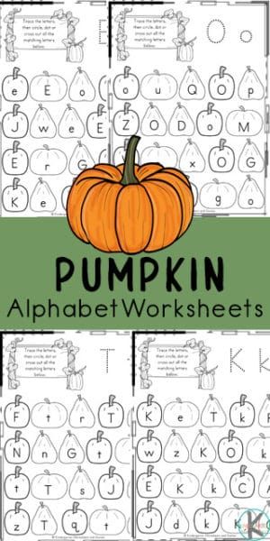 Kids will have fun learning and practicing identifying lowercase letters with these super cute, free printable, pumpkin find the letter worksheets. These free pumpkin activity printables are a handy educational letter find worksheets to help  preschool, pre k, kindergarten, and first grade students work on letter recognition and learn their alphabet letters A-Z. Pumpkin Worksheets, Kindergarten Pumpkin, Kindergarten Summer Activities, Pumpkin Activity, Letter Matching Game, Alphabet Letter Matching, Pumpkins Kindergarten, Free Alphabet Printables, Activity Printables