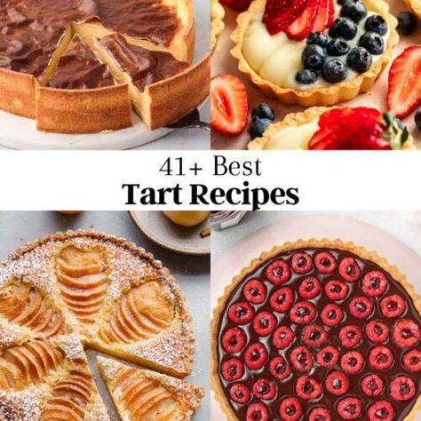 Tart Dish Recipes, Unique Tart Recipes, Dessert Tarts, Cheesecake Tart Recipes, Pretty Tarts, Simple Tart Recipe, Tart Recipes Easy, Birthday Tart, Tart Dessert Recipes