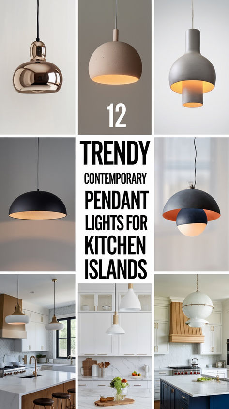 12 Contemporary Pendant Lights for Kitchen Islands Pendent Lights, Pendant Lights For Kitchen, Lights For Kitchen, Contemporary Light Fixtures, Statement Chandeliers, Island Pendant Lights, Contemporary Pendant Lights, Kitchens And Bedrooms, Contemporary Pendant