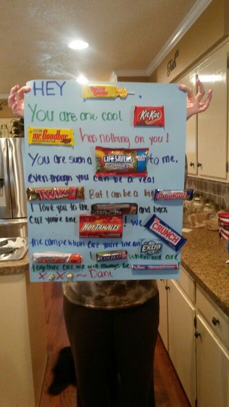 Made this candy poster for my boyfriend for his birthday. He loved it! Baby Arts And Crafts, Candy Posters, Candy Bar Posters, 50th Birthday Quotes, Mom Birthday Crafts, Candy Poster, Boyfriend Ideas, Party Quotes, Grandpa Birthday Gifts