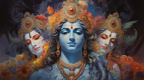 lord vishnu vishwaroop , Krishna, Arjuna, realistic photo, dynamic, multiple heads Vishwaroop Krishna, Krishna And Arjuna, Krishna Arjuna, Roman Gods, Creation Story, Lord Vishnu, Gods Creation, Egyptian Gods, Greek Gods