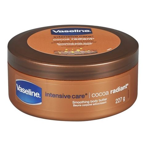 Vaseline Cocoa Radiant Smoothing Body Butter Vaseline Cocoa Radiant, Vaseline Cocoa, Vaseline Cocoa Butter, Moisturizers For Dry Skin, Vaseline Intensive Care, Vaseline Jelly, Pure Cocoa Butter, Healing Dry Skin, Best Lotion