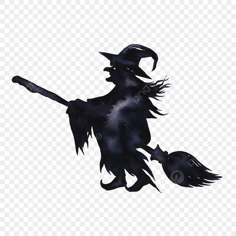 Flying Witch Silhouette, Halloween Flying Witch, Witch Horror, Flying Bird Silhouette, Eagle Silhouette, Spooky Png, Witch Silhouette, Flying Witch, Free Hand Drawing