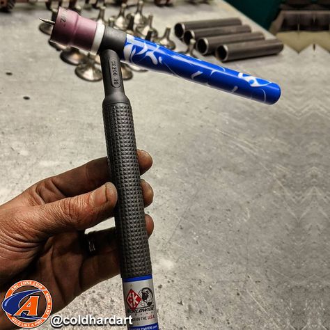 According to @coldhardart, this is his #2 pencil. It's a high quality @ckworldwide torch paired with our Monster™ 12 cup and "a tail section from @shayspec in blue/white, duh" Head to the LINK IN BIO to setup your perfect TIG torch package today!! #tigwelding #welding #dailygrind #blue #white #tools #arczone #shayspec #ckworldwide #standardintigwelding #weldlikeapro #beenthereweldedthat #ilovewelding #weldingisntcancelled Metalwork Projects, Tig Torch, Welding Torch, Arc Welding, Welding Equipment, Welding Tools, Tig Welding, Brazing, Metal Shop