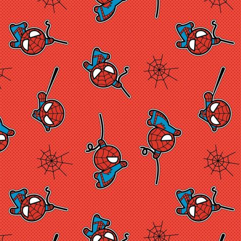 Kawaii Spider, Animal Sleeping Bag, Marvel Fabric, Spiderman Comic, Avengers Assemble, Red Fabric, Marvel Spiderman, Quilt Shop, Quilt Fabric