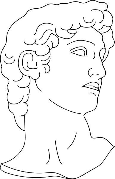 Michelangelo's David Drawing, History Drawings Aesthetic, Greece Aesthetics Tattoos, Classic Art Drawing, History Art Drawing, David Sculpture Drawing, Antigua Grecia Aesthetic, Classical Art Drawing, Greek Statue Drawing Simple