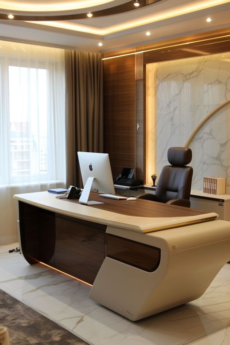 work from home office office desk decor office interiors modern design house design office colors Manager Room, Restaurant Seating Design, Modern Office Table, Executive Table, Small Office Design Interior, Quran Tilawat, Corporate Interior Design, Classical Interior, Office Table Design