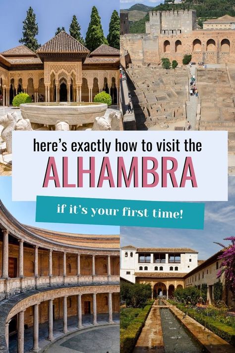 Planning a visit to the Alhambra in Granada? Our complete guide to the Alhambra and Nasrid Palaces covers everything you need to know about this iconic site, from its stunning Moorish architecture to the breathtaking Generalife gardens. Whether you’re adding it to your Spain itinerary or exploring Andalusia, discover all the must-see spots within this UNESCO World Heritage Site | Alhambra Spain | Palace Gardens | Spain Aesthetic | Alhambra Palace | Palaces of the World Spain Alhambra Palace, Granada Alhambra Palaces, The Alhambra Granada, Andalucia Spain Travel, Alhambra Spain, South Spain, Spain Road Trip, Alhambra Palace, Spain Itinerary