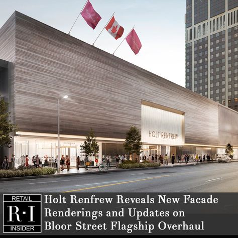 A new facade will transform the north side of Toronto’s Mink Mile between Yonge and Bay Streets, with new luxury boutiques and an impressive restaurant space contained within. ⁣ Office Tower, Luxury Jewelry Brands, Interior Renovation, Holt Renfrew, Luxury Store, Luxury Retail, Store Fronts, Luxury Boutique, The Expanse