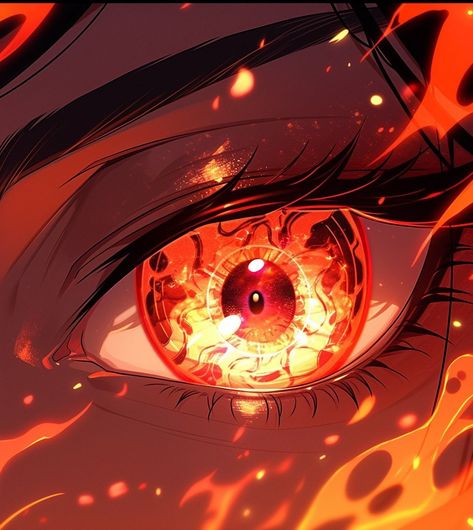 Phoenix Images, Fire Eyes, Manga Hair, Demon Eyes, Eyes Artwork, Chakra Art, Magic Design, Magic Eyes, Aesthetic Eyes