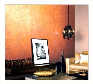 Metallic Copper Wall via Asian Paints Asian Paints Wall Designs, Asian Paint Design, Royal Play, Asian Paints Royale, Metallic Paint Walls, White Wall Bedroom, Wall Texture Design, Asian Paints, Interior Wall Paint