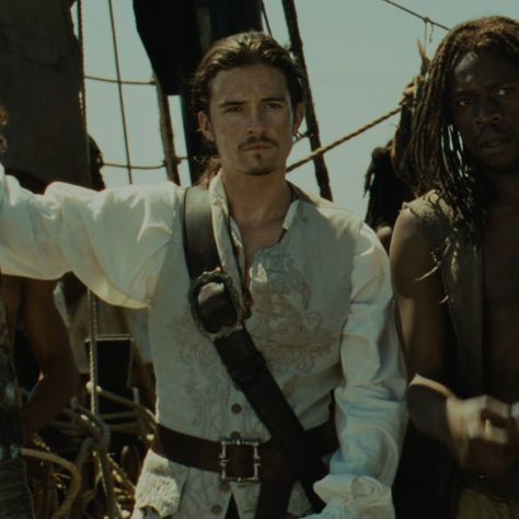 unfiltered | Pirates of the Caribbean: Dead Man's Chest (2006) Will And Elizabeth, Pirate Outfit, Disney Live Action, Pirate Life, Orlando Bloom, Best Boyfriend, Legolas, Keira Knightley, Will Turner