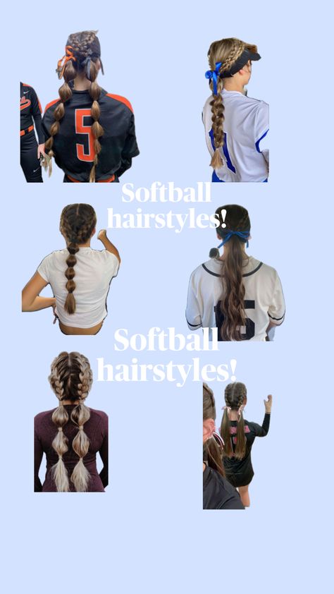 Hairstyles for softball Hairstyles For Softball, Softball Pictures Poses, Cute Sporty Hairstyles, Hair Sports, Very Easy Hairstyles, Volleyball Hair, Preppy Hairstyles, Hairstyle Examples, Softball Hairstyles