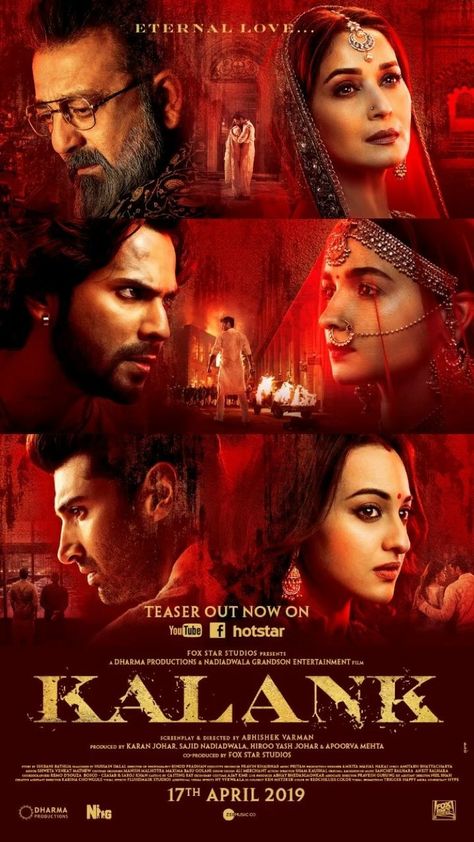 Kalank Movie, Varun Dhawan Movies, Hindi Movie Film, Movie Character Posters, New Hindi Movie, Friendship Photography, Film Story, Bollywood Posters, Hindi Movie