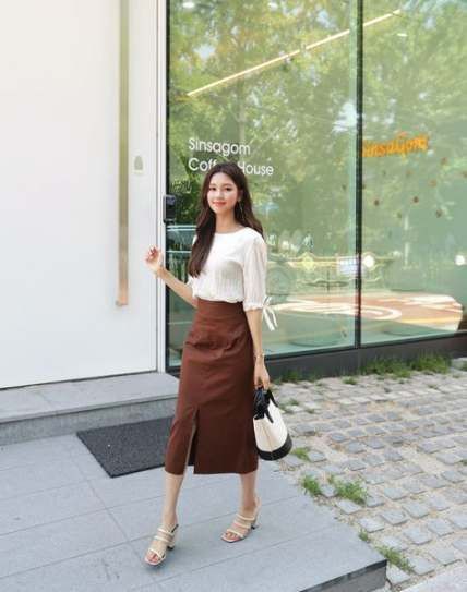 Long Skirt Work Outfit, Dress For Work Offices, Skirt Work Outfit, Look Office, Dress For Work, Long Skirt Outfits, Style Korea, Pencil Skirts, Looks Chic