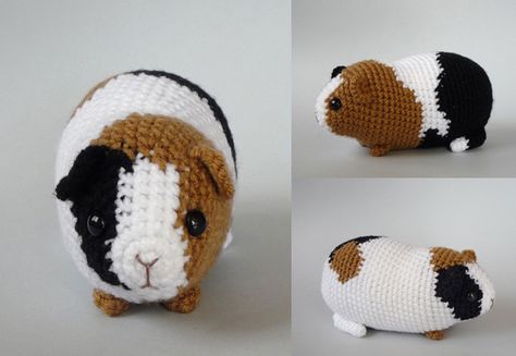 Calico piggy by LunasCrafts Guinea Pig Breeding, Animal Knitting Patterns, Haken Baby, Crochet Animal Patterns, Fun Crochet Projects, Crochet Diy, Diy Crochet Projects, Crochet Toys Patterns, Guinea Pig