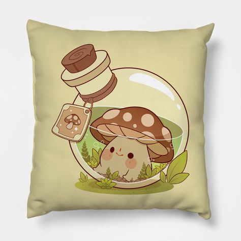 Mushroom In Magic Potion -- Choose from our vast selection of throw pillows to match with your desired size to make the perfect custom pillow. Pick your favorite: Movies, TV Shows, Art, and so much more! Available in extra small, small, medium, large. For beds, couches/sofas, love seats, and chairs. Perfect for decoration. Mushroom Pillows, Bday List, Magic Potion, Mushroom Decor, New Room, Pillow Design, Custom Pillow, Custom Pillows, Sofa Couch