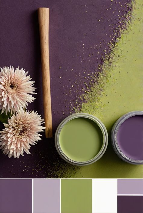 Discover the Top 5 Palettes of Sherwin Williams colors featuring Lime Green and Eggplant to transform your room with a vibrant and luxurious touch.
#ad  


#kitchen
#wallpaint2024
 #color2024
 #DIYpainting
 ##DIYhomedecor
 #Fixhome Lilac Hallway, Lime Green Colour Palette, Sage Green Exterior House Colors, Lime Color Palette, Contrast Palette, Pallet Inspiration, Painting Kids Furniture, Lavender Kitchen, Green Exterior House Colors