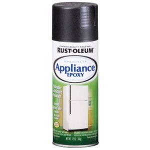 Rust-Oleum Black Enamel Appliance Touch Up Spray – $3.74 #homebrew Appliance Epoxy, Epoxy Spray Paint, White Refrigerator, Black Appliances, Paint Techniques, Black Spray Paint, Spray Paints, Rust Oleum, Epoxy Coating