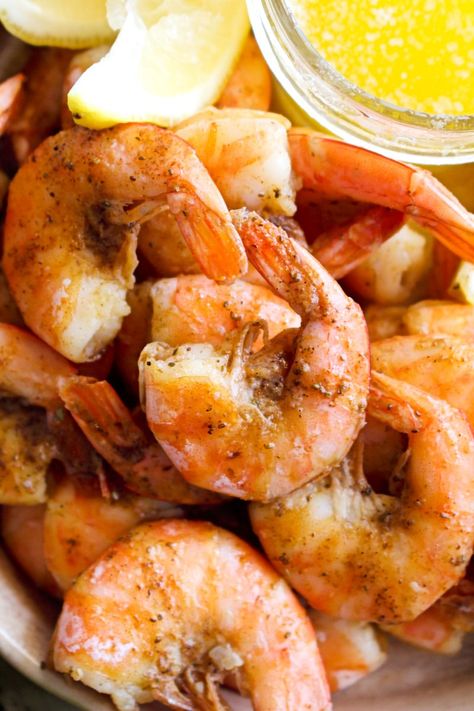 Peeled Shrimp Recipes, Air Fried Frozen Shrimp, Air Fry Frozen Shrimp Recipes, How To Cook Frozen Shrimp In Air Fryer, Peal And Eat Shrimp, Shrimp From Frozen, Frozen Raw Shrimp In Air Fryer, Old Bay Air Fryer Shrimp, Peel And Eat Shrimp