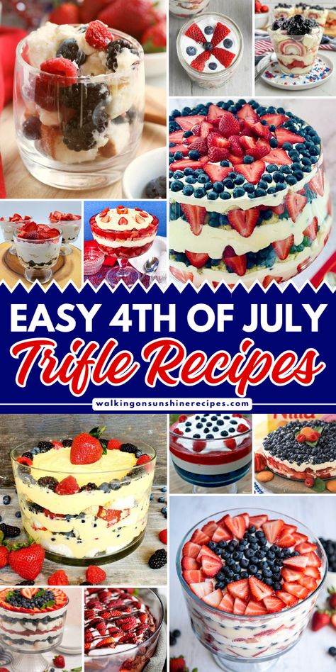 Discover Easy 4th of July Trifle Recipes to make your summer celebrations a breeze. Perfect for patriotic gatherings, picnics, and barbecues.