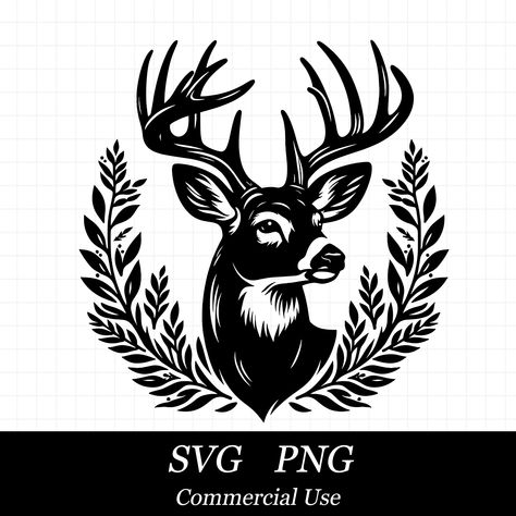 Deer Svg, Deer Drawing, Sports Logo Inspiration, Hunting Svg, Pyrography Patterns, Whitetail Bucks, Skull Art Drawing, Buck Deer, Floral Svg