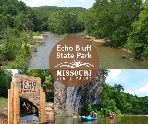 State Park Spotlight: Echo Bluff... - Missouri State Parks Echo Bluff State Park Missouri, Missouri State Parks, Ozark Trail, Missouri State, Beautiful Park, Rv Parks, Horseback Riding, State Park, Missouri