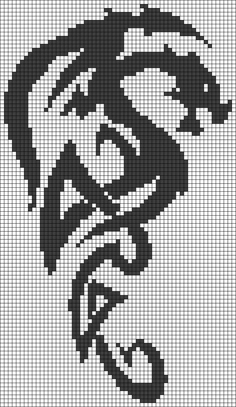 Dragon Pixel Art, Celtic Cross Stitch, Dragon Cross Stitch, Cross Stitch Cross, Art Perle, Pixel Crochet, Pixel Art Grid, Graph Paper Art, Minecraft Pixel Art